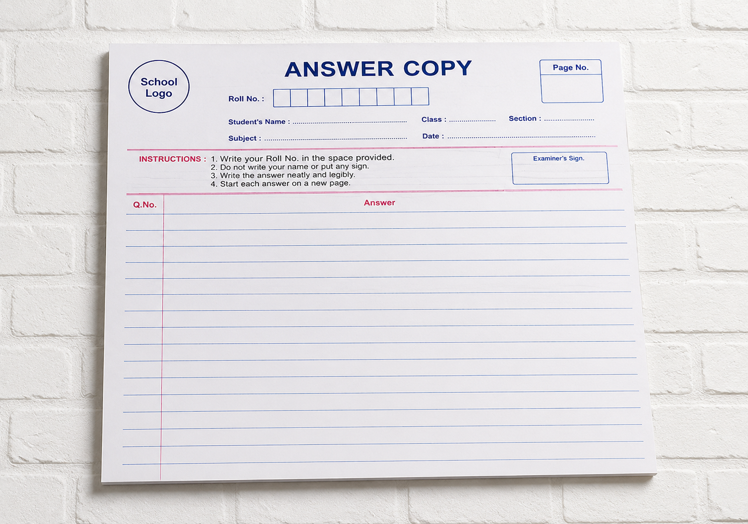 Answer Sheets